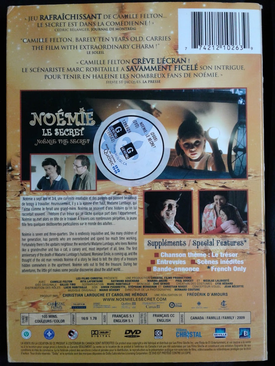 DVD Noémie Le secret