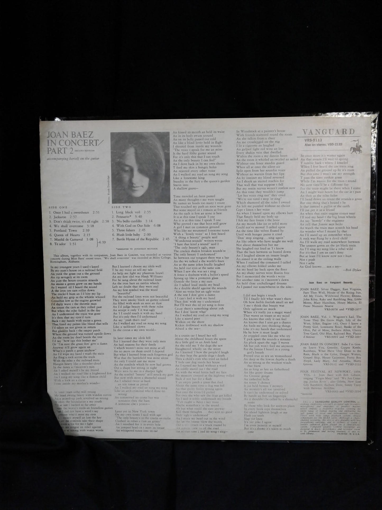 Vinyle Joan Baez in concert part 2