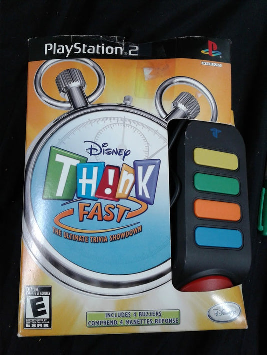 PS2 Disney Think fast avec 4 manettes