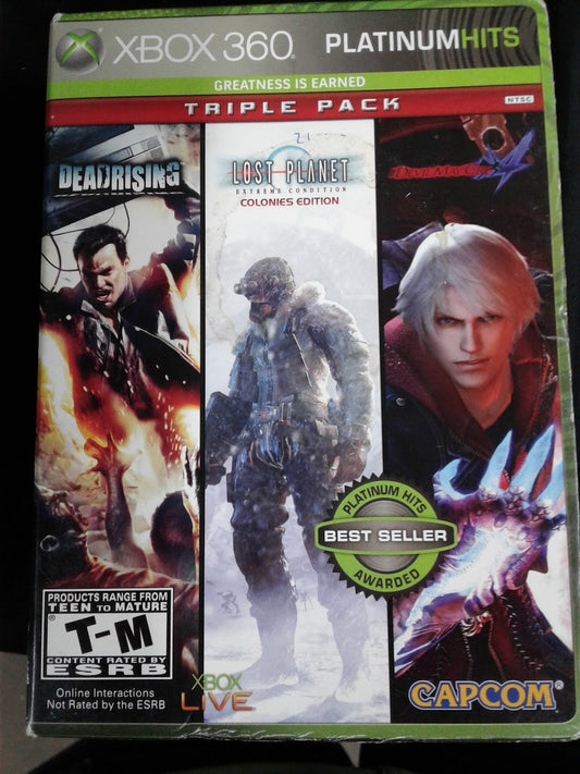 Xb0x 360 Dead rising, lost planet et Devil may cry 4