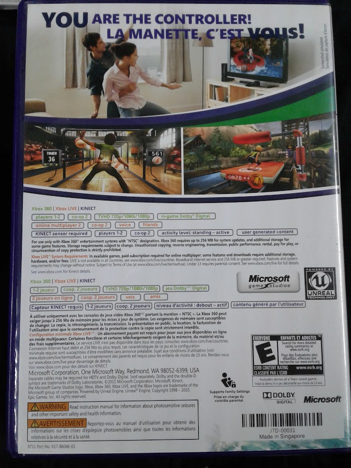 Xbox 360 Kinect adventures !