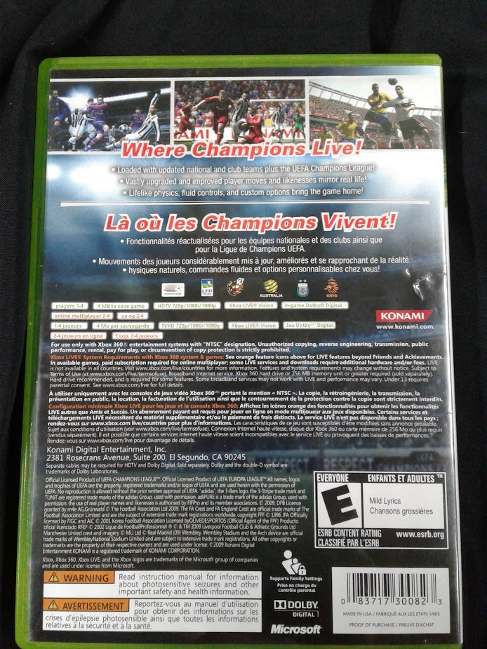 XBox 360 PES 2010 Pro Evolution Soccer