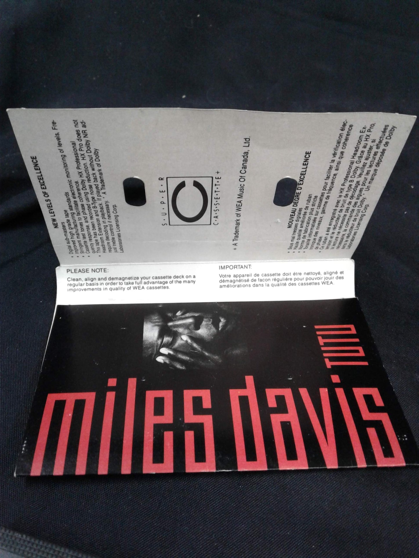 Cassette Miles Davis Tutu