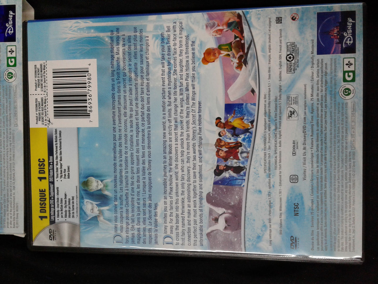 DVD Clochette Le secret des ailes magiques