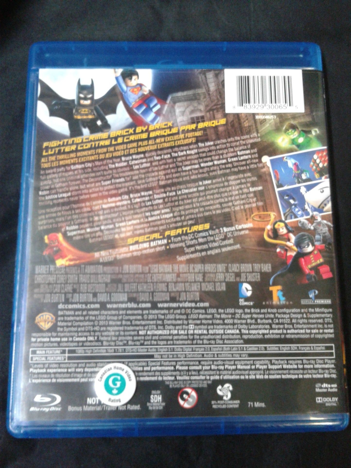 Blu-Ray Batman The movie DC Super Heroes unite