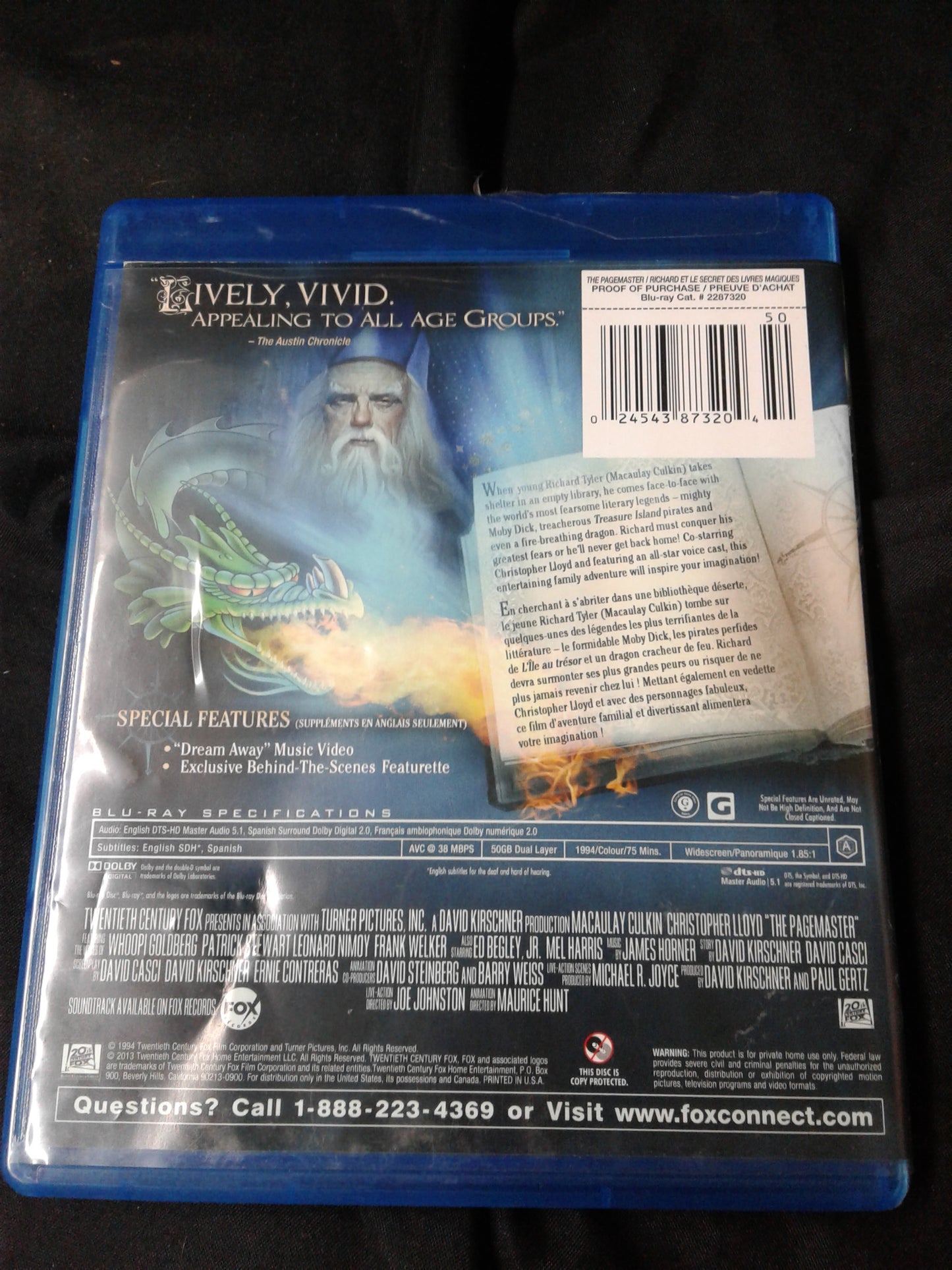 Blu ray Richard et le secret des livres magiques