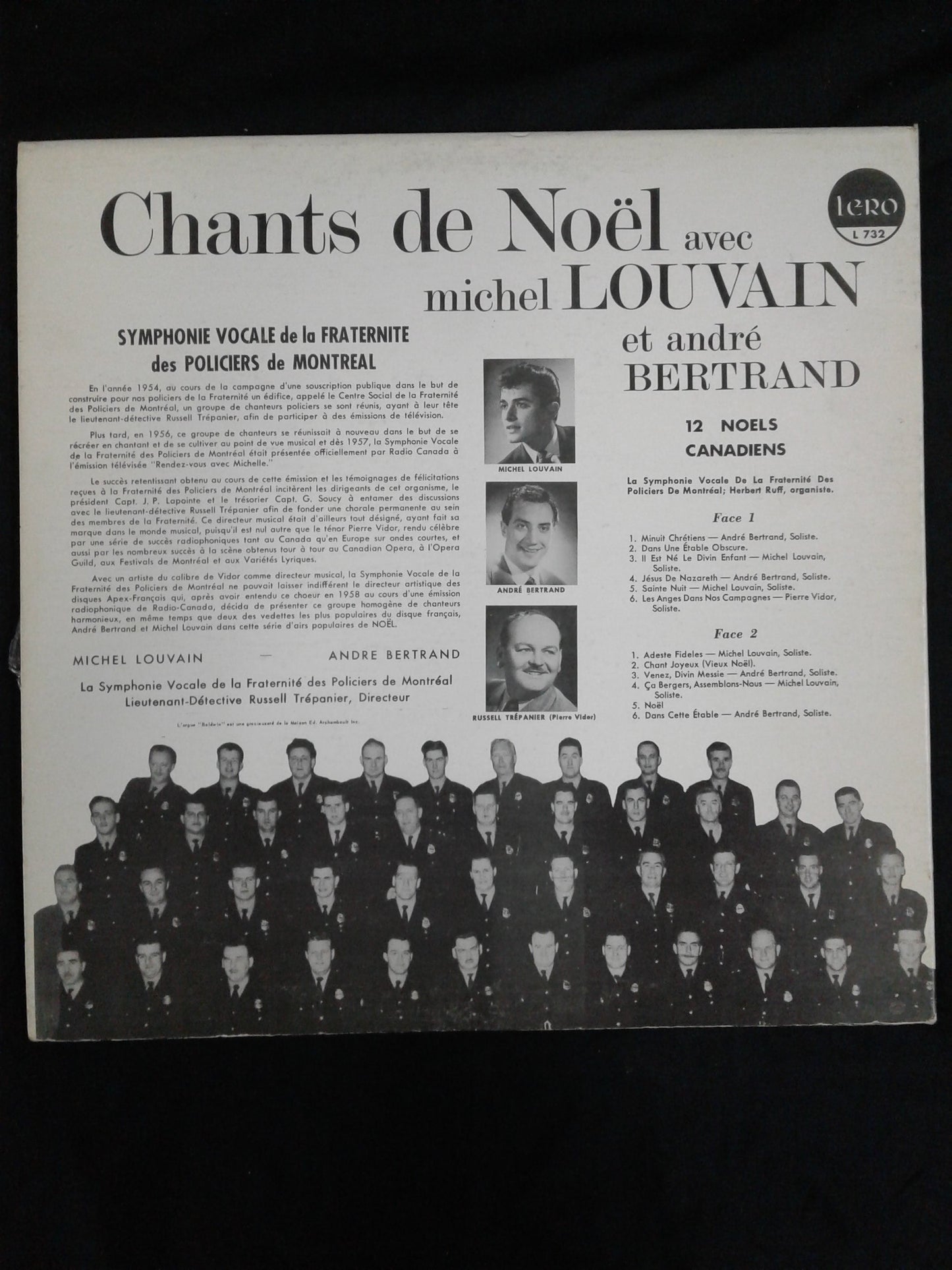 Vinyle Chants de Noël Michel Louvain et André Bertrand