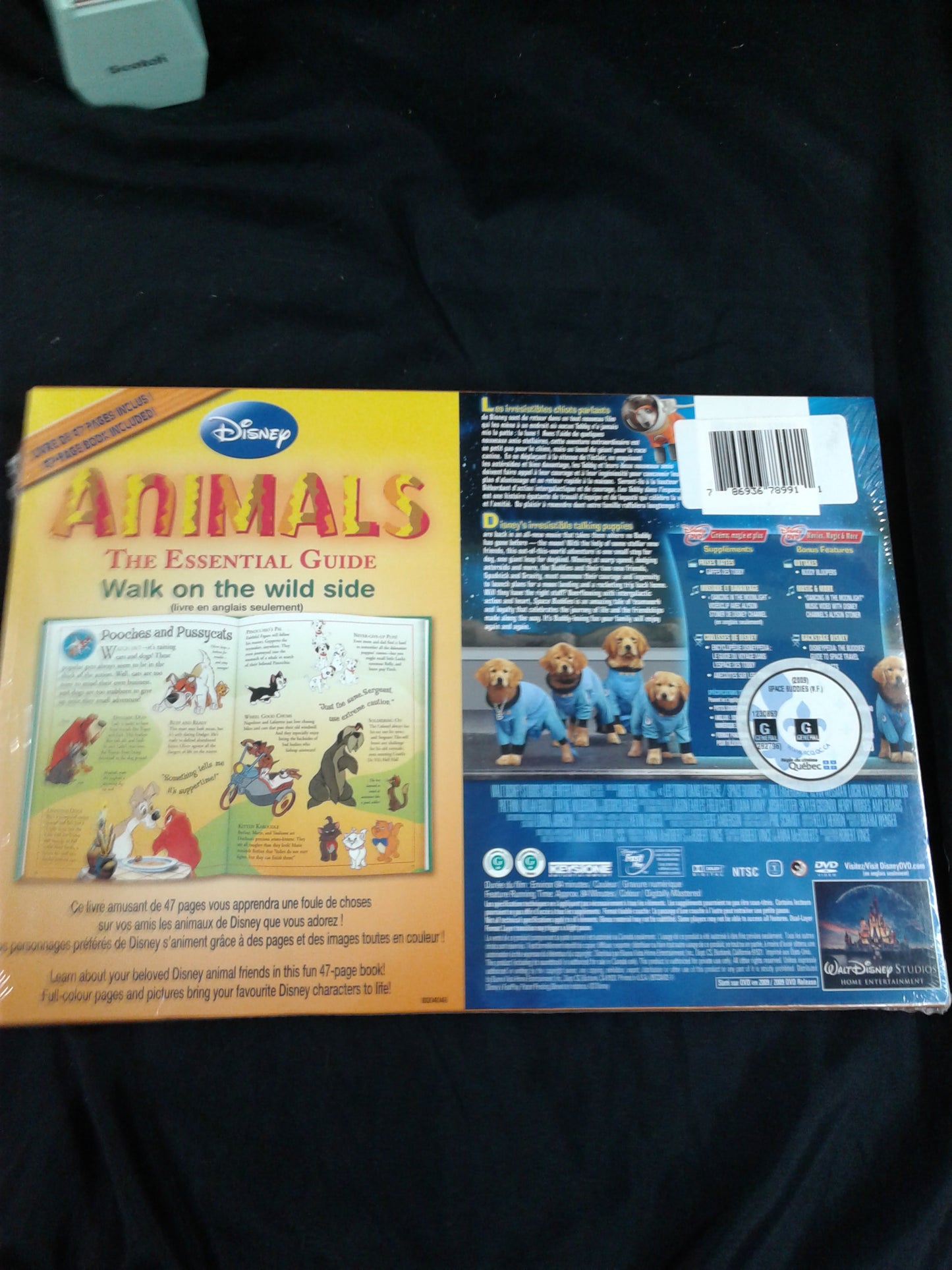 DVD et livre animaux de Disney Tobby dans l'espace et animals