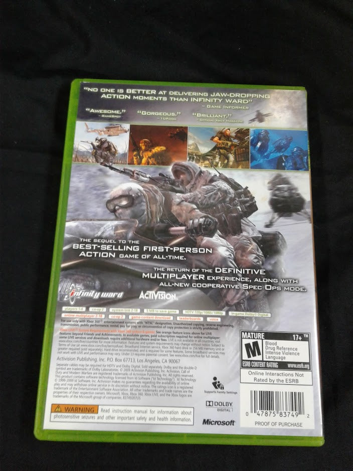 Xbox 360 Call-duty modern warfare 2