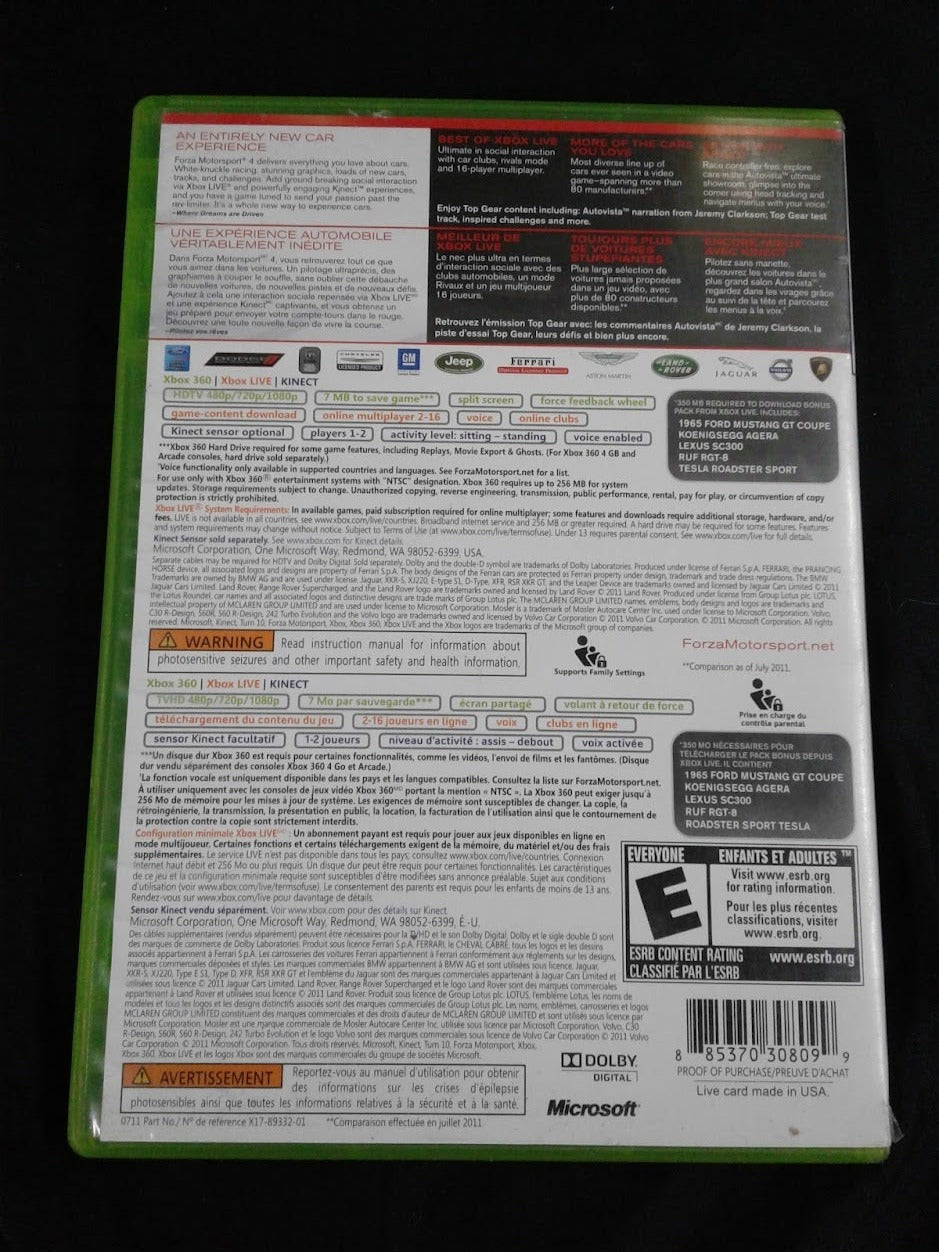 Xbox 360 Forza motorsport 4