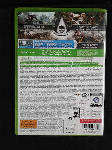 Xbox 360 Assassins Creed IV black flag
