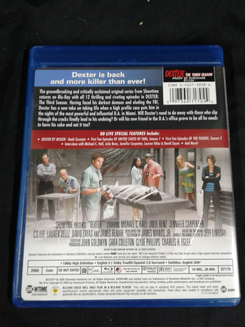 Blu ray Dexter 3e saison