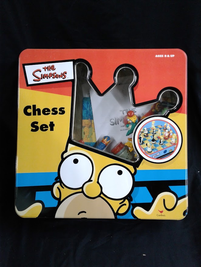 Jeu d'échecs Simpsons avec plateau de jeu pliable laminé