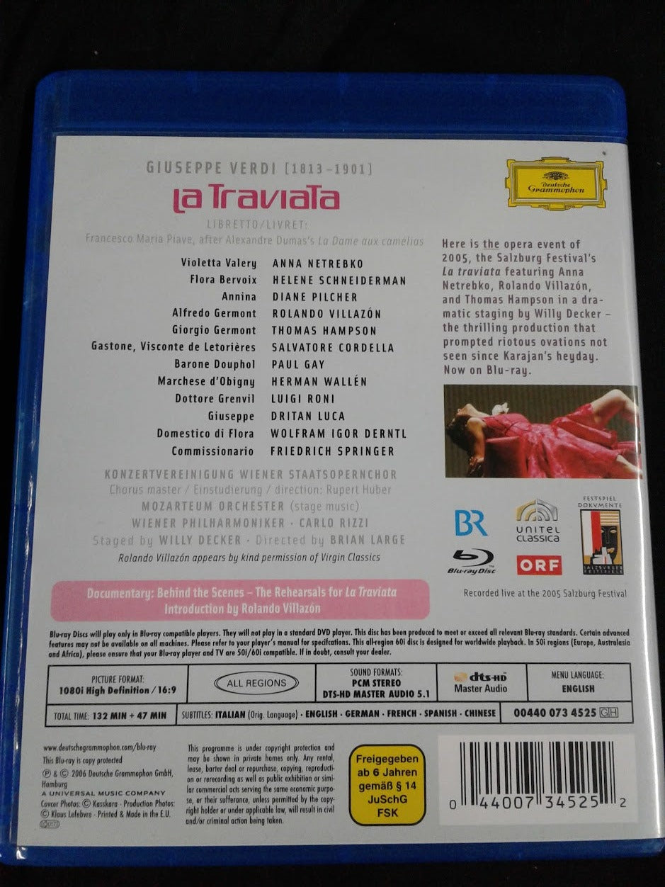Blu ray La traviata