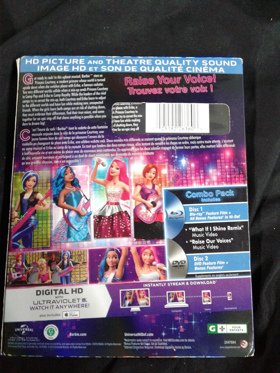Blu ray Barbie rock et royales