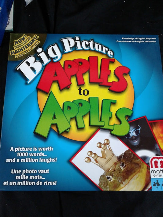 Big picture Apples to apples