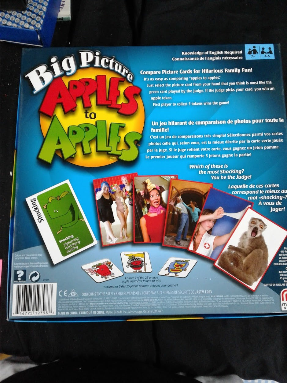 Big picture Apples to apples