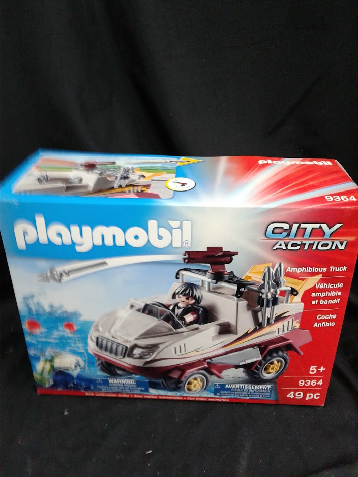 Playmobil City action véhicule amphibie et bandit #9364