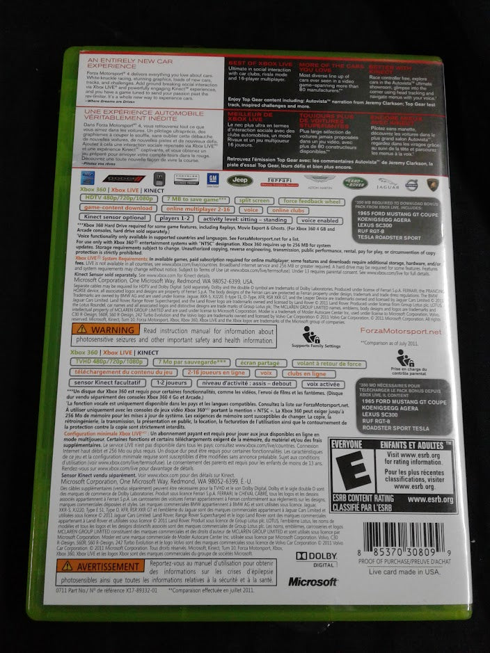Xbox 360 Forza Motorsport 4