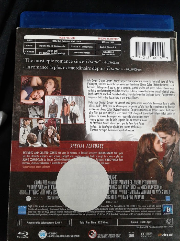 Blu ray Twilight La fascination