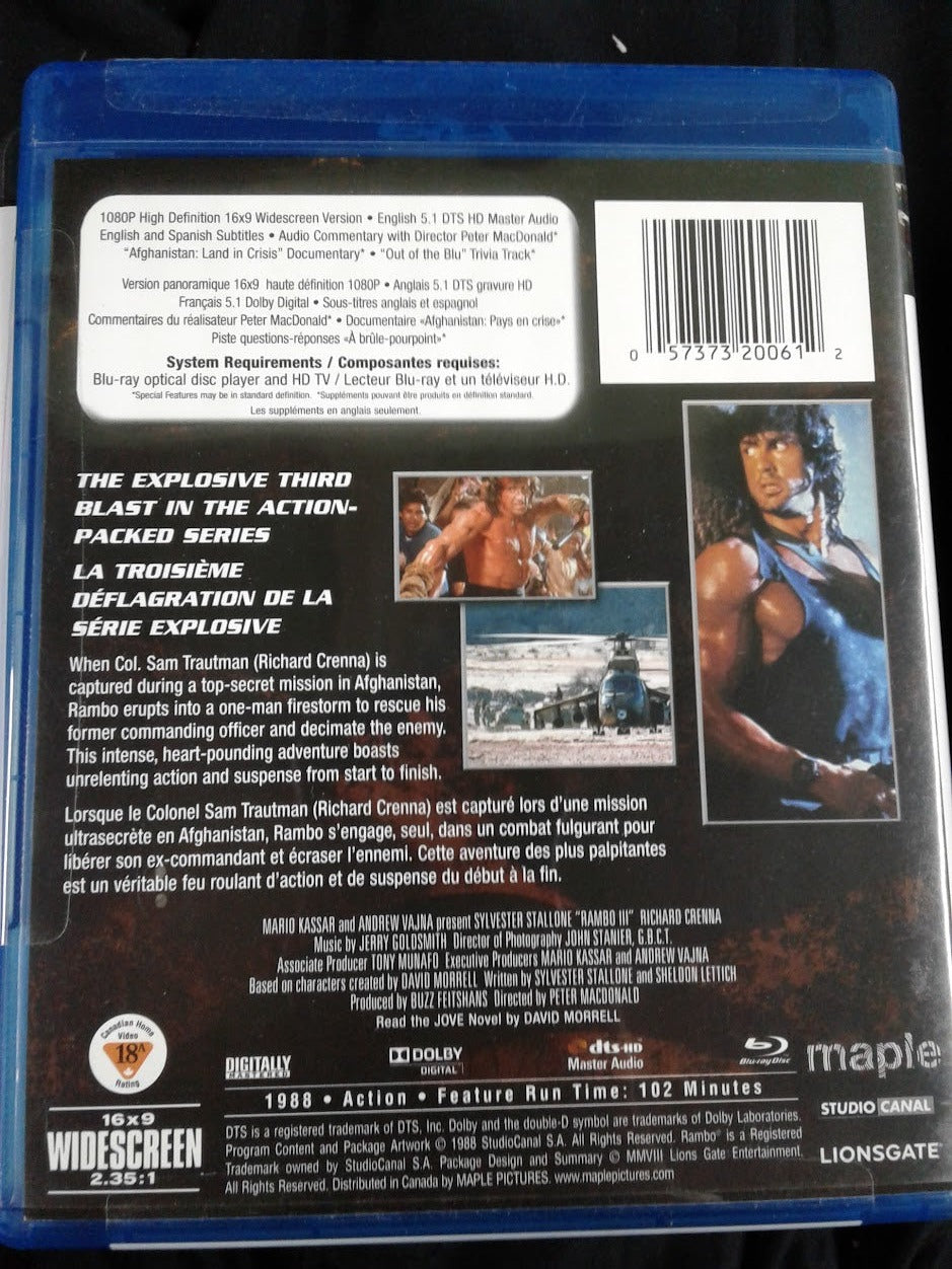 Blu ray Rambo III