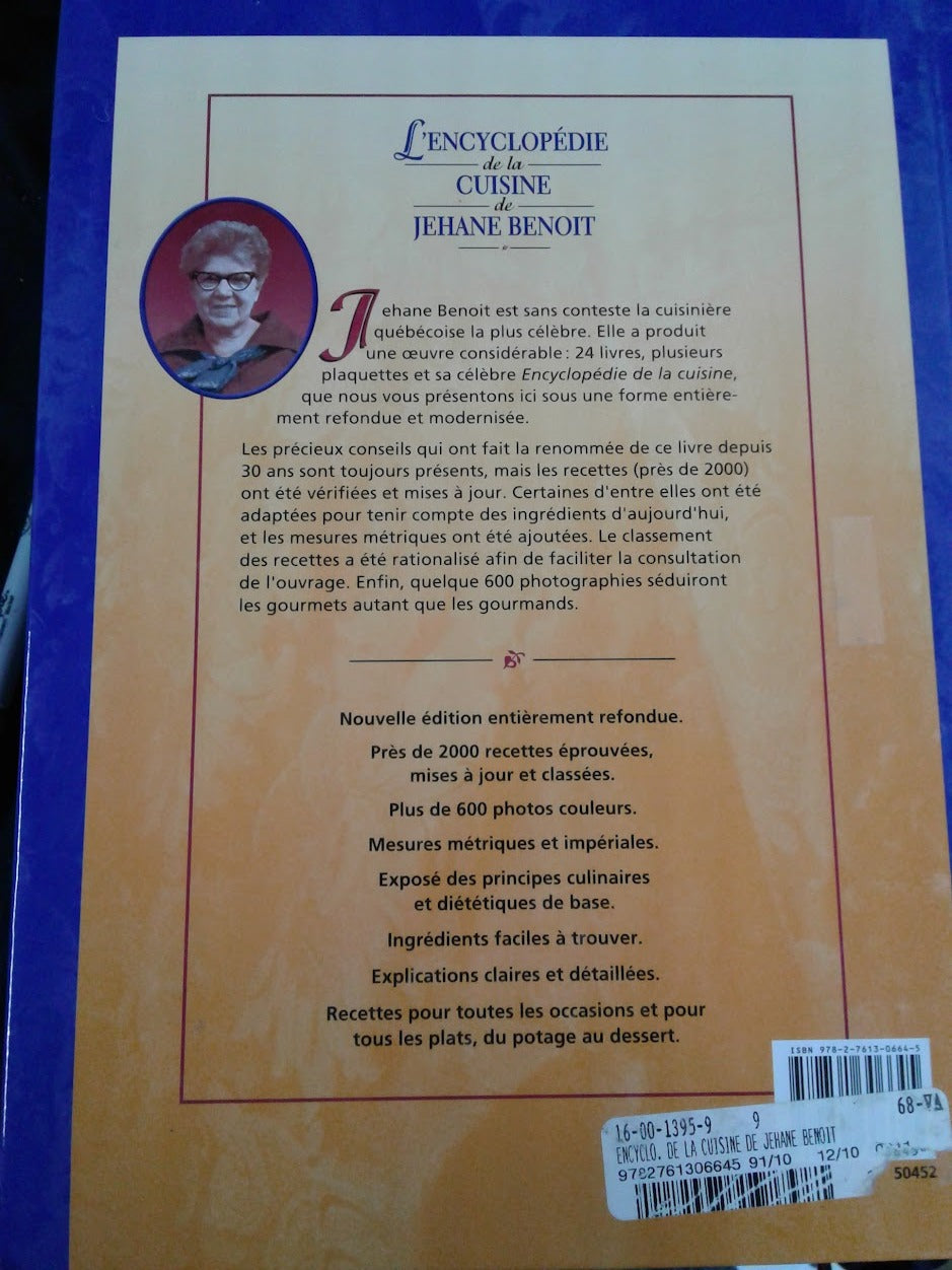 L'encyclopédie de la cuisine de Jehane Benoit