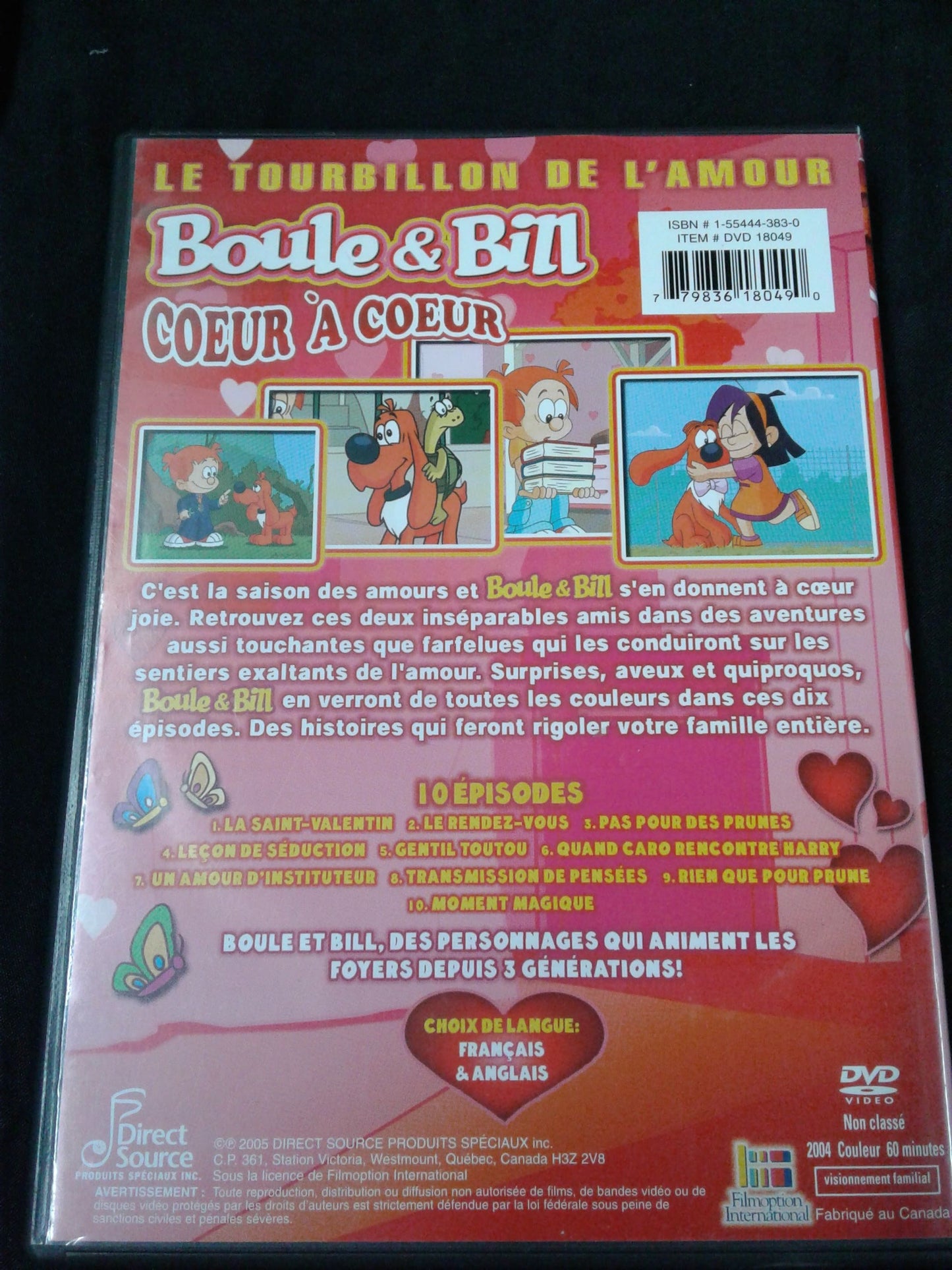 DVD Boule & Bill Coeur à coeur